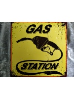 metalen_wandbord_geel_tekst_gasstation