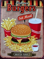 metalen_wandbord_hamburger_meal_patat