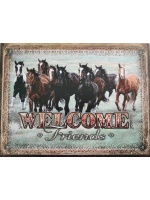 metalen_wandbord_paarden_tekst_welcome_friends