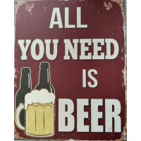 metalen_wandbord_bierpul_en_tekst_all_you_need_is_beer