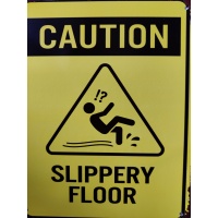metalen_wandbord_geel_tekst_caution_slippery_floor_1