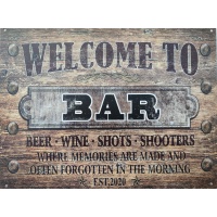 metalen_wandbord_tekst_bar_welcome_to_beer_wine_shots_shooters