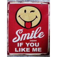 metalen_wandborden_smiley_tekst_smile_if_you_like_me